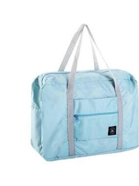 Travel Duffel Bag Aqua Foldable Sports Gym Tote Sleepover Zip Lightweight New